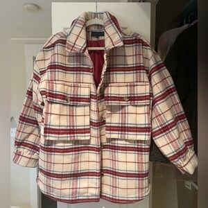 Plaid Shacket with Front Pockets